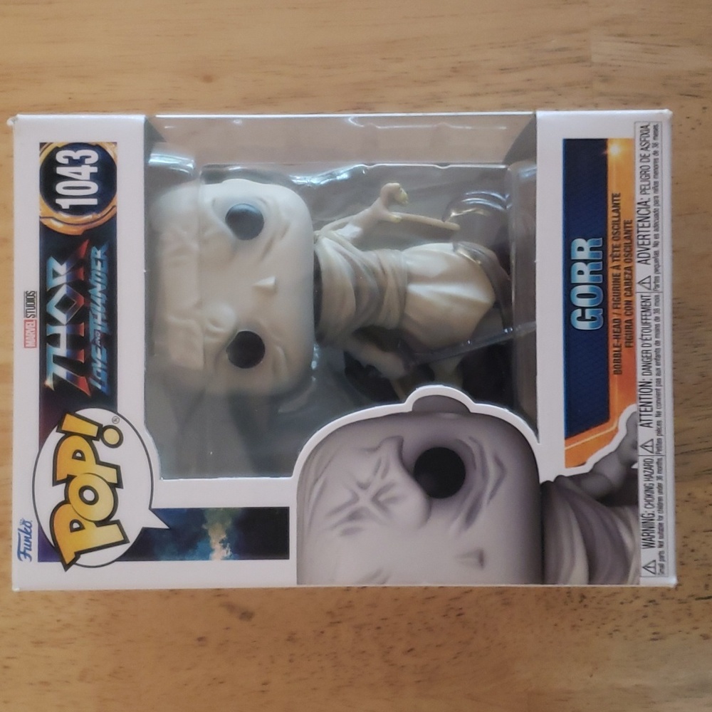 FUNKO POP! Marvel Studios Thor love and thunder. Gorr bobble-head.